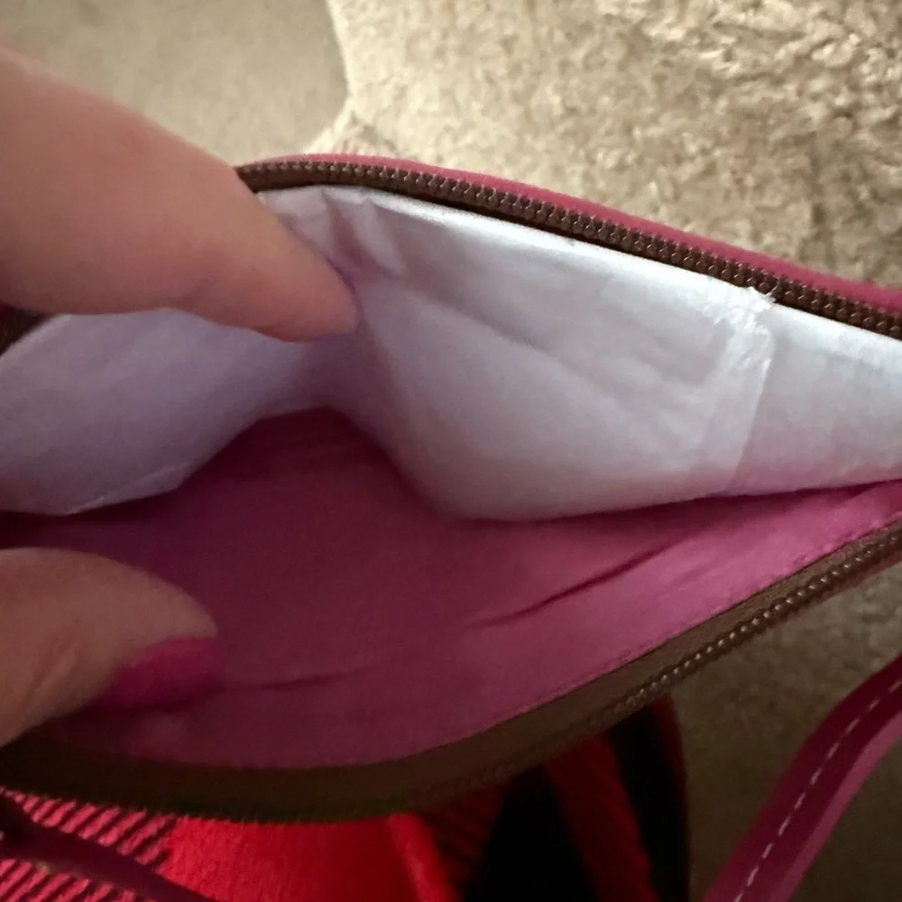 Coach Pink and Green Floral Satchel and Clutch - Picture 6 of 16